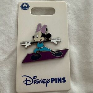 Disney Minnie Mouse Yoga Pin with Purple and Blue